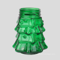 pine tree-shaped glass christmas candy jars 32oz